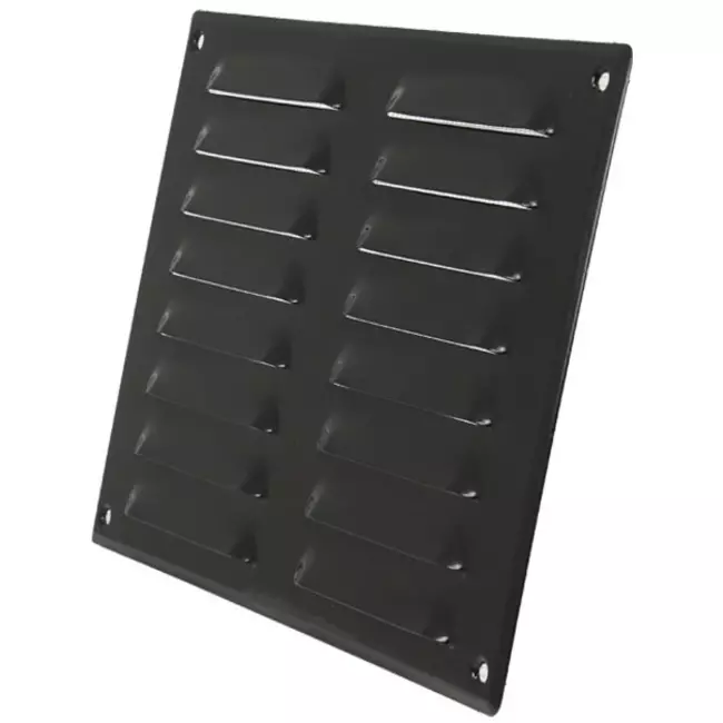 Metal ventilation grille rectangular 260x190 mm black - MR2619M - RAL9005
