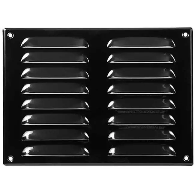Metal ventilation grille rectangular 260x190 mm black - MR2619M - RAL9005