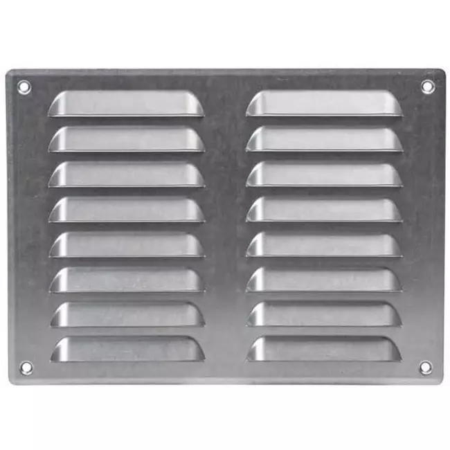 Metal ventilation grille rectangular 260x190 mm sinc - MR2619Zn