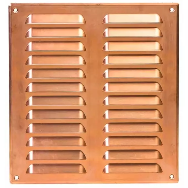 Metal ventilation grille rectangular 260x280 mm copper - MR2628Cu