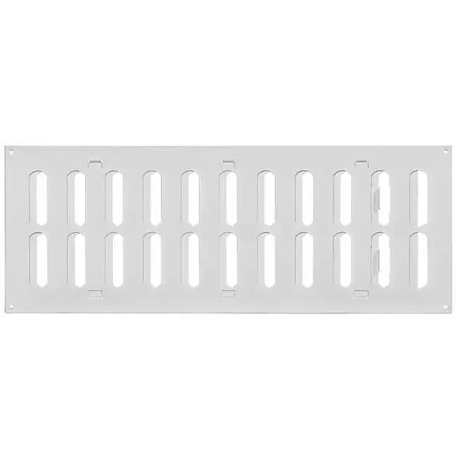 Metal grille adjustable 400x150mm white - MR4015R - RAL9016