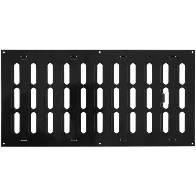 Adjustable metal slot diffuser 400x200 black - MR4020RM - RAL9005