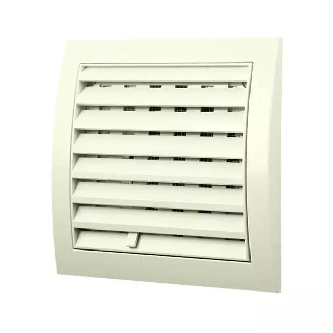 Wall grille adjustable 150x150 diameter: 100 white