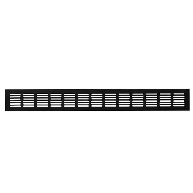 Skirting diffuser aluminium - black L=500mm x H=60mm -RA650B