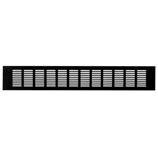 Skirting diffuser aluminium - black  L=500mm x H=80mm -RA850B