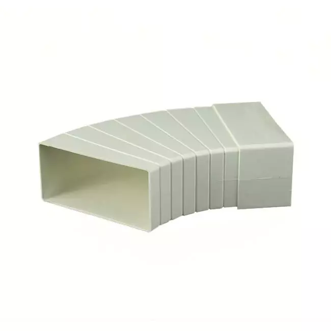 Rectangular plastic horizontal 15-60° bend 110 x 55mm - KLH15-60