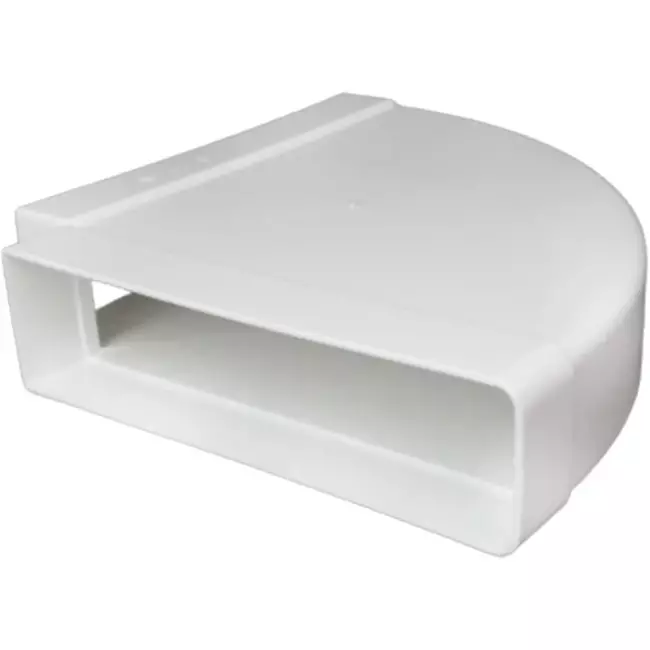 Rectangular plastic horizontal 90° bend 220 x 55mm - KLH25-90