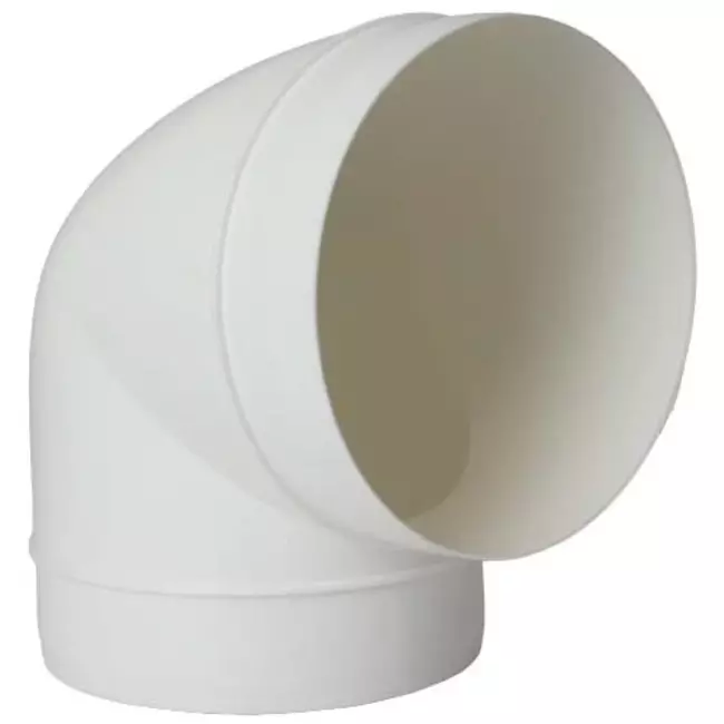 Round plastic 90° bend diameter: 125mm AL125-90