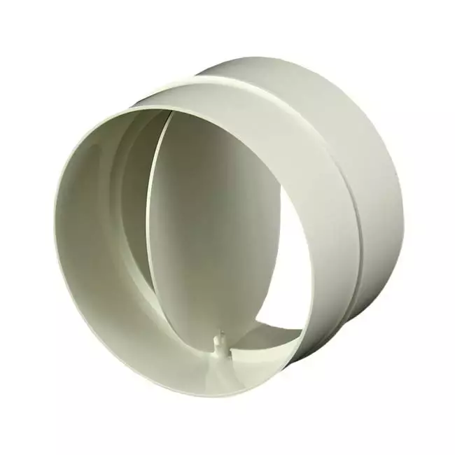 Round plastic back draught shutter diameter: 125mm AV125