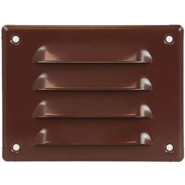 Metal ventilation grille rectangular 140x105 mm brown - MR14105B
