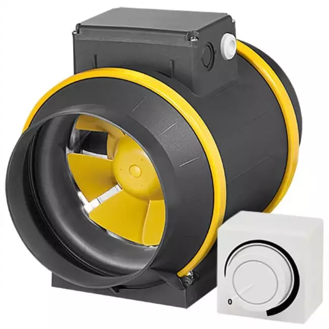 Ruck® ETAMASTER inline tube fan with EC motor 810m³/h - Ø 160 mm + operation potentiometer 10 kO
