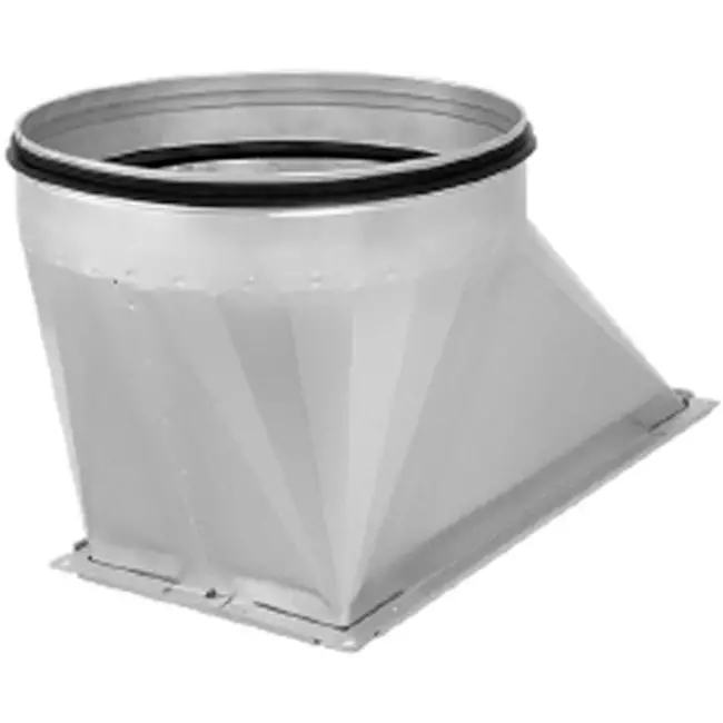 Ruck® transition duct/pipe - 600x250 - Ø400 left with rubber seal - UKR 1700 400 01
