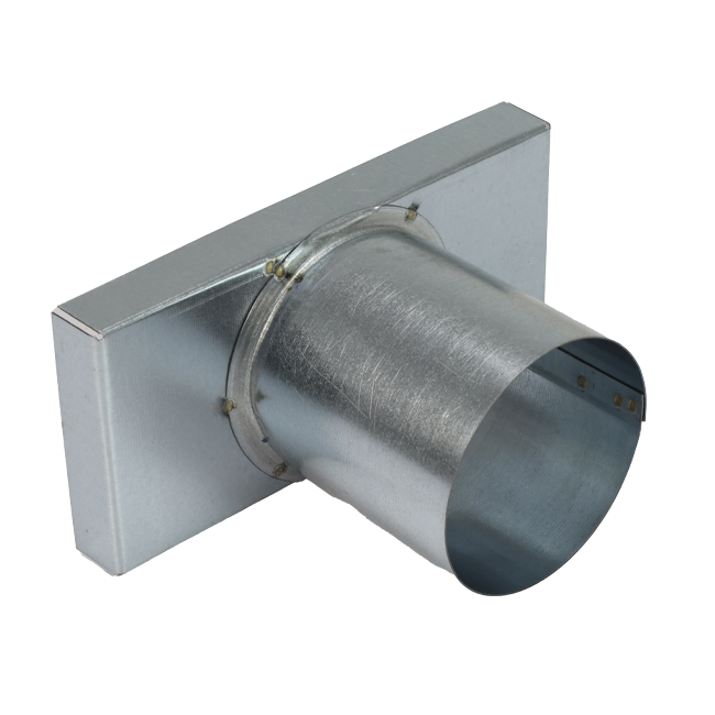 Lid 220x80 mm with connection diameter 80 mm for flue pipe