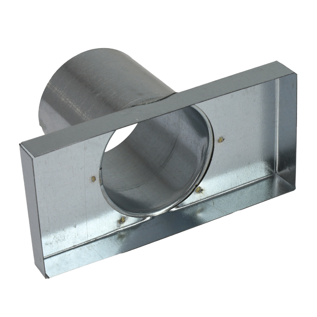 Lid 220x80 mm with connection diameter 80 mm for flue pipe