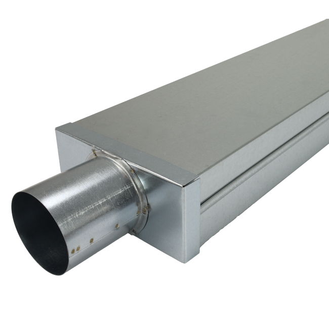 Lid 220x80 mm with connection diameter 80 mm for flue pipe
