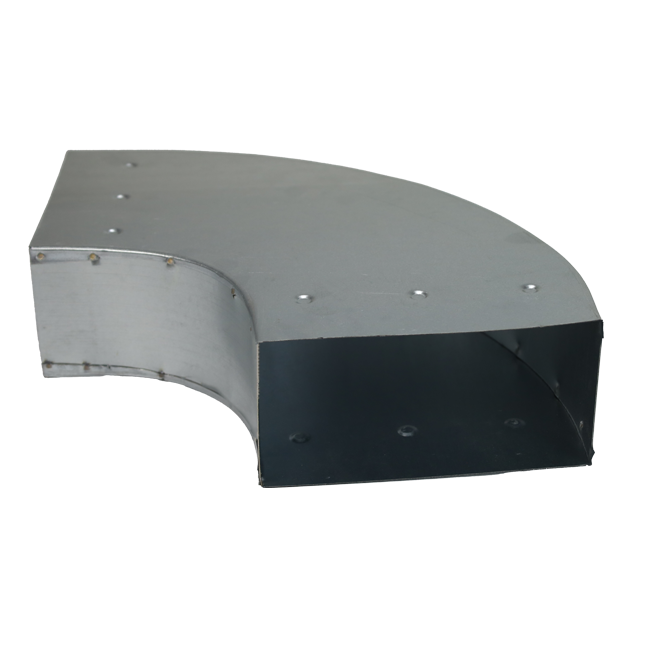 Bend 90 degrees 220x80 mm horizontal duct