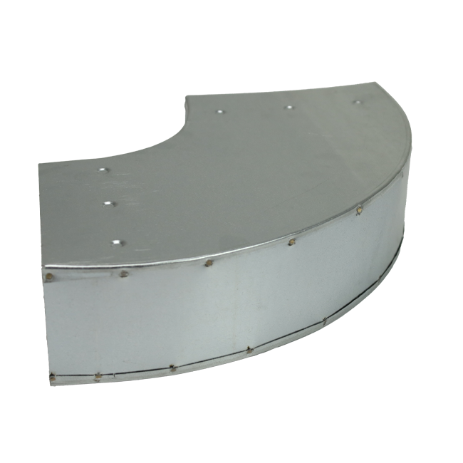 Bend 90 degrees 220x80 mm horizontal duct