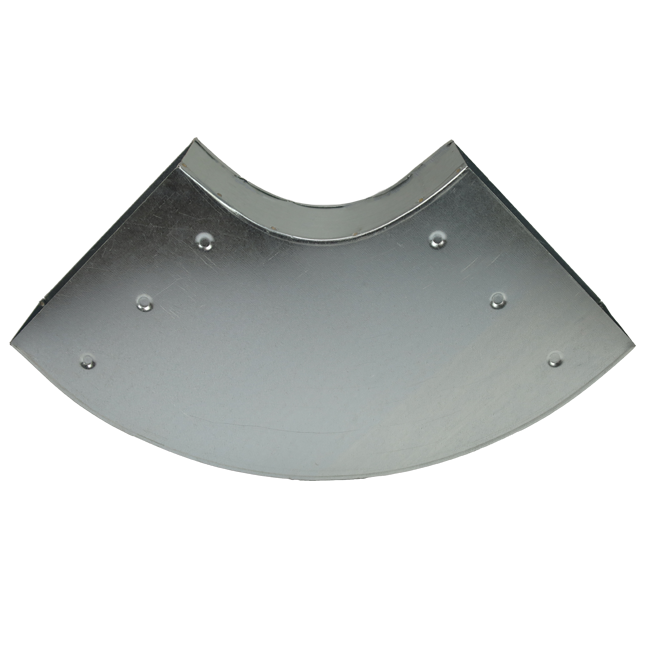 Bend 90 degrees 220x80 mm horizontal duct