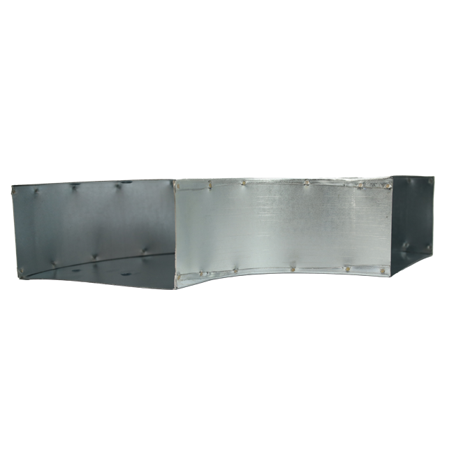 Bend 90 degrees 220x80 mm horizontal duct