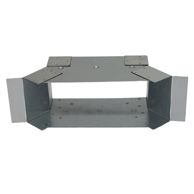Side connection 220x80 mm for rectangular galvanised flat duct