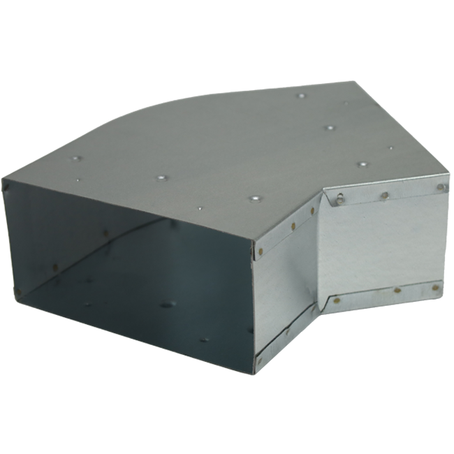 Bend 45 degrees 220x80 mm horizontal duct