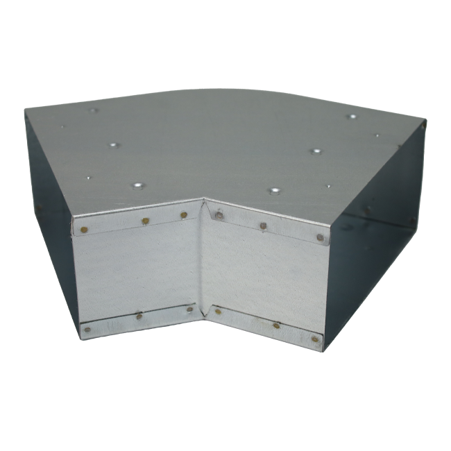 Bend 45 degrees 220x80 mm horizontal duct