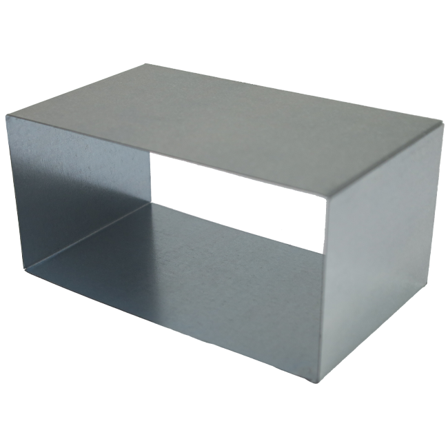 Connection piece 300x80 for galvanised flat duct