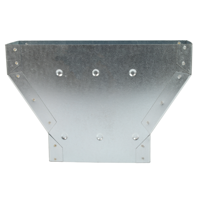 Reducer 300 x 80 mm to 220 x 80 mm for galvanised flat duct