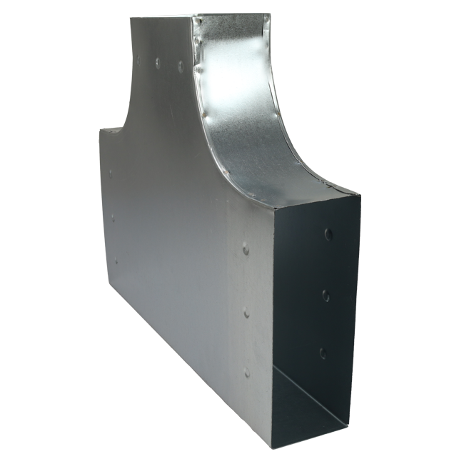 T-piece 90 degrees 220x80 mm - 220x80 mm for flue pipe