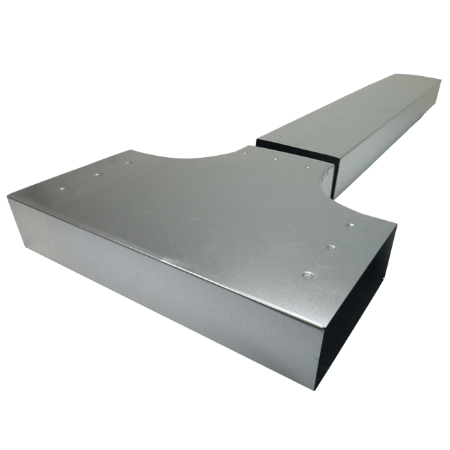 T-piece 90 degrees 300x80 - 220x80 for trunking