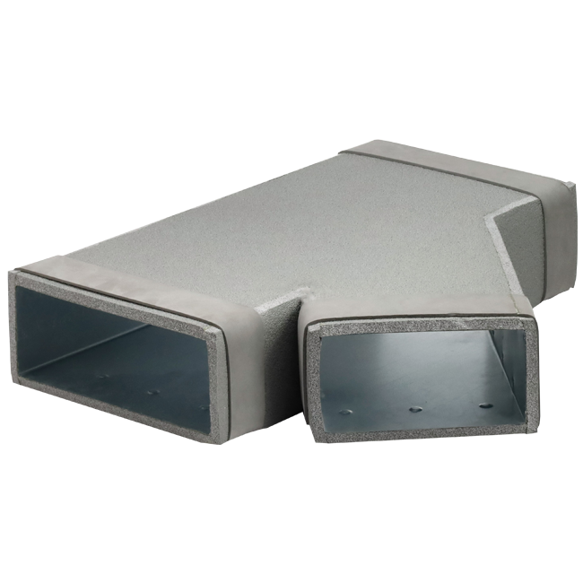 Thermoduct T-piece 45 degrees 220x80 - 170x80 for ducting