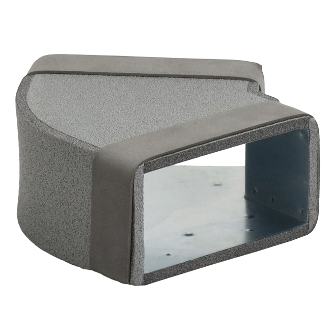 Thermoduct bend 45 degrees 170x80 horizontal duct