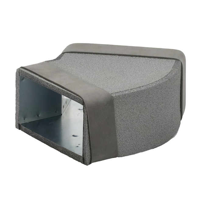 Thermoduct flat duct elbow 45 degrees 300x80 mm horizontal