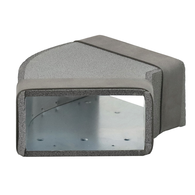Thermoduct flat duct elbow 45 degrees 300x80 mm horizontal