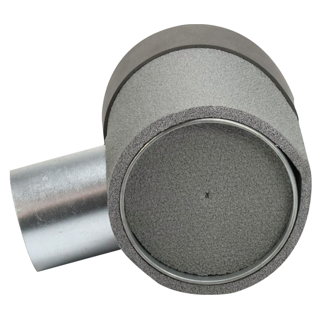 Thermoduct flat duct connector diameter 125mm H=80 mm single with hole for tunnel work