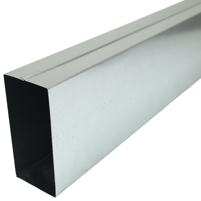 Galvanized collapse channel 220x80 mm with length 1500 mm