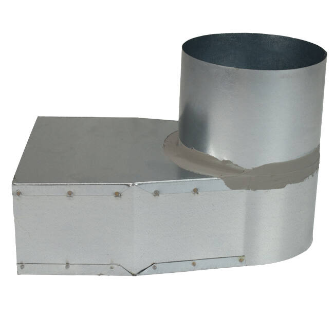 Slate corner piece 220x80 mm to diameter 160 mm for inlet duct