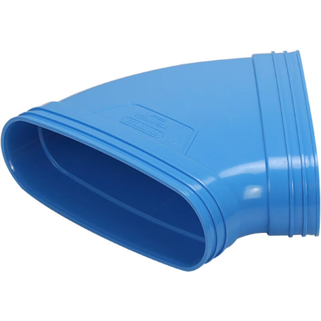 Wavin Ventiza Elbow 45 degrees PVC oval 195x80 mm horizontal M/M