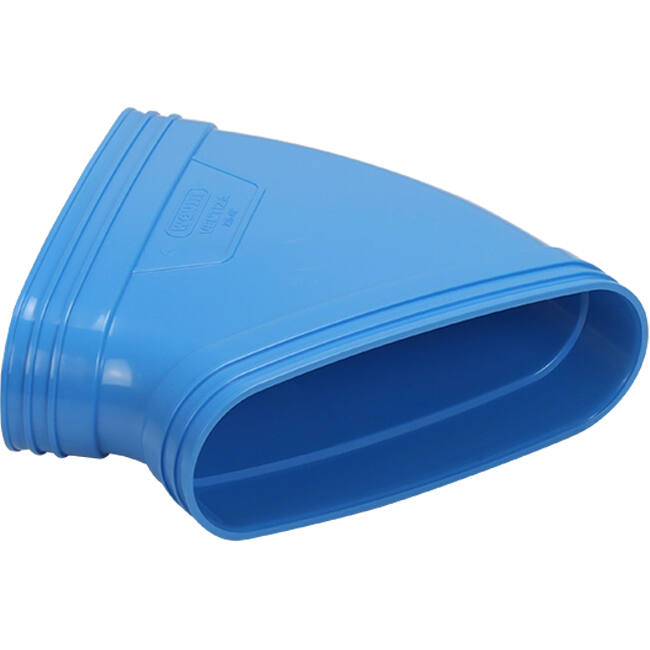 Wavin Ventiza Elbow 45 degrees PVC oval 195x80 mm horizontal M/M