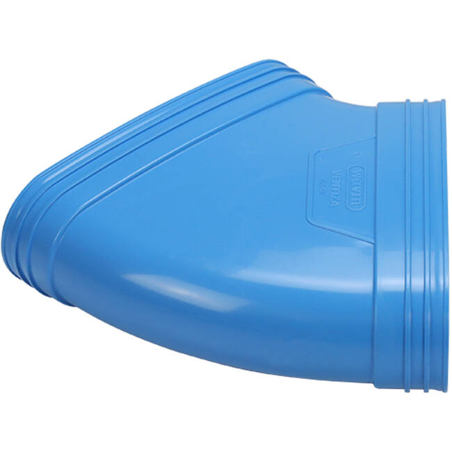 Wavin Ventiza Elbow 45 degrees PVC oval 195x80 mm horizontal M/M