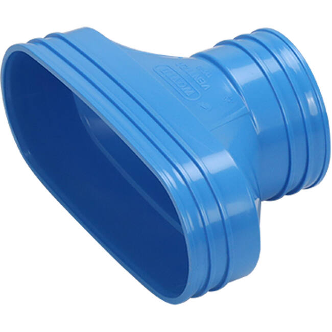 Wavin Ventiza Transition PVC Oval 195x80 mm to 80 mm M/M