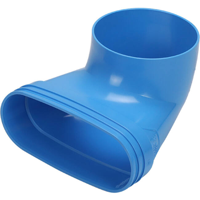Wavin Ventiza End Piece 90 degrees PVC Oval 235x80x100 mm with diameter 160 mm M/M
