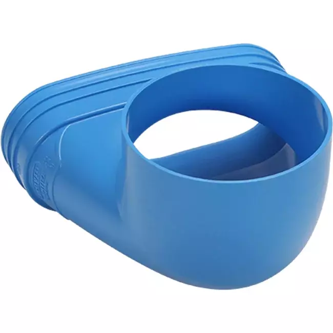 Wavin Ventiza End Piece 90 degrees PVC Oval 195x80x70 mm with diameter 125 mm M/M