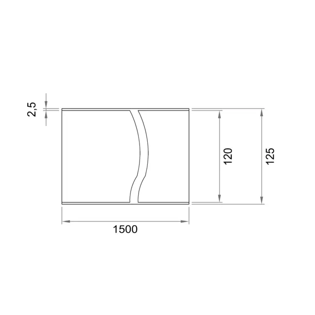 Wavin Ventiza channel 1,5 m PVC round 160 mm S/S