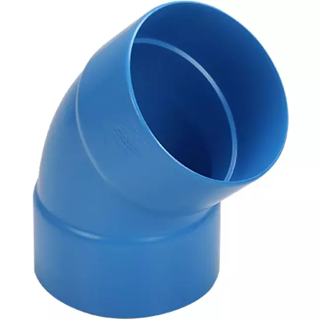 Wavin Ventiza 45 degrees PVC bend round with diameter 125 mm M/M