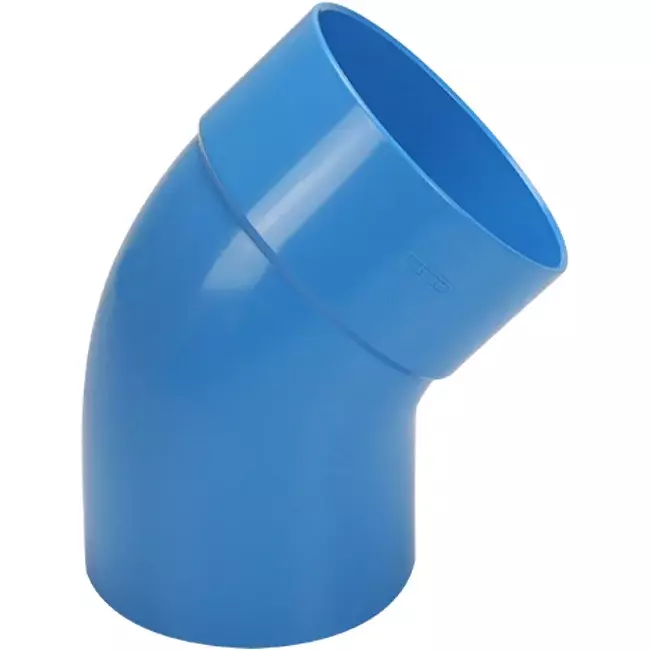 Wavin Ventiza 45 degrees PVC bend round with diameter 125 mm M/S