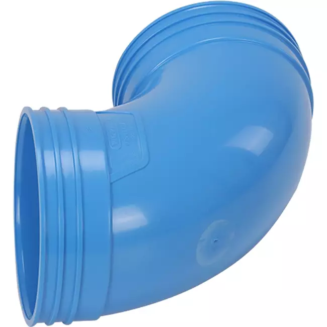 Wavin Ventiza 90 degrees PVC bend round 125 mm M/M
