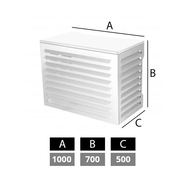 ClimaConnect Air Conditioner and Heat Pump Enclosure, Small, RAL 9010 White