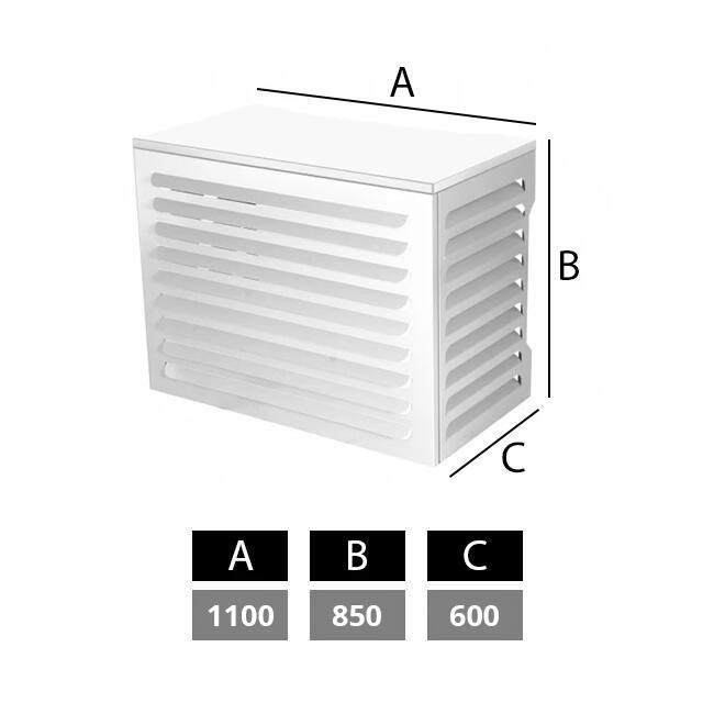 ClimaConnect Air Conditioner and Heat Pump Enclosure, Medium, RAL 9010 White