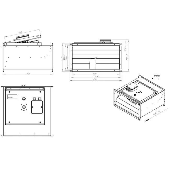 Duct fan energy efficient centrifugal - KVR 4020 EC 32